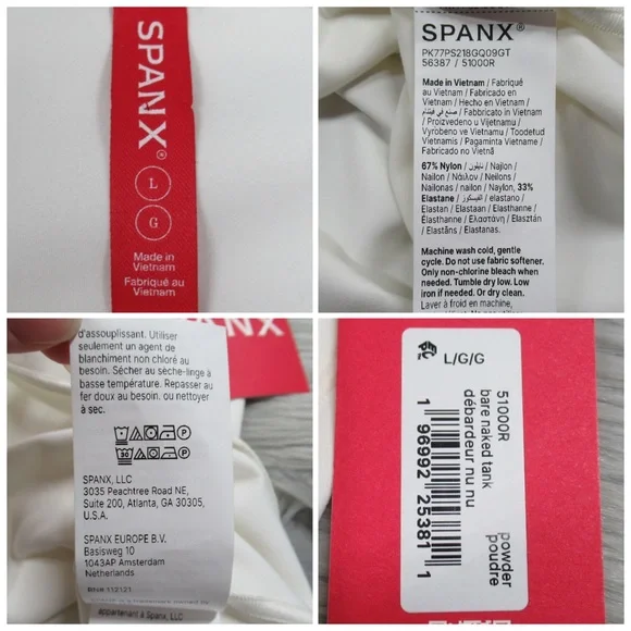 SPANX Bare Naked Crewneck Tank in Power White Women's Size Large - NWT - Picture 11 of 12